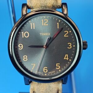 Vintage 2015 Timex Rose Gold Black PVD Coated 38mm Men/Women's Quartz Watch